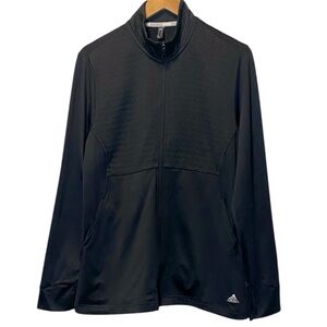 Adidas Golf Jacket Women's Essential Textured XL Black Full Zip Lightweight Top